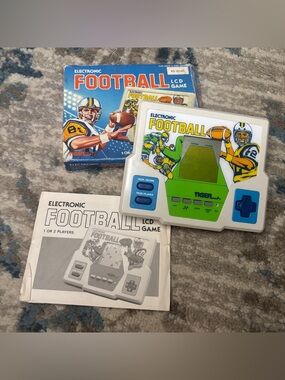 Vtg Electronic Handheld LCD Football Game by Tiger Electronic Toys
